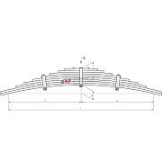 Рессора задняя для Урал 4320, 55571, 532361 9 листов
