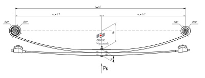 Рессора задняя для Ford Transit 2 листа